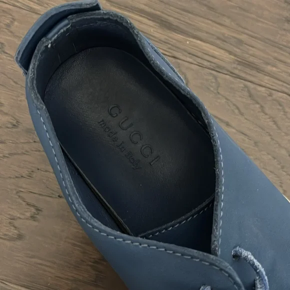 Gucci Men‘s lace up sneaker, blue. Size 9. - Picture 5 of 6